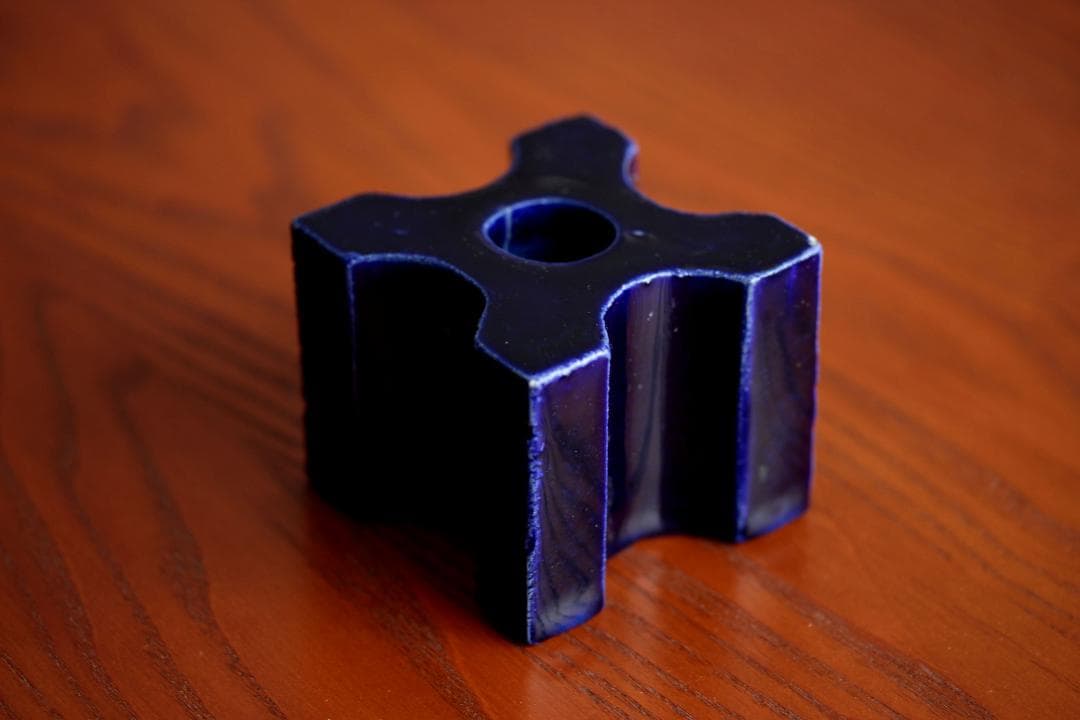 Lisa Larson リサラーソン キャンドルホルダー 紺b