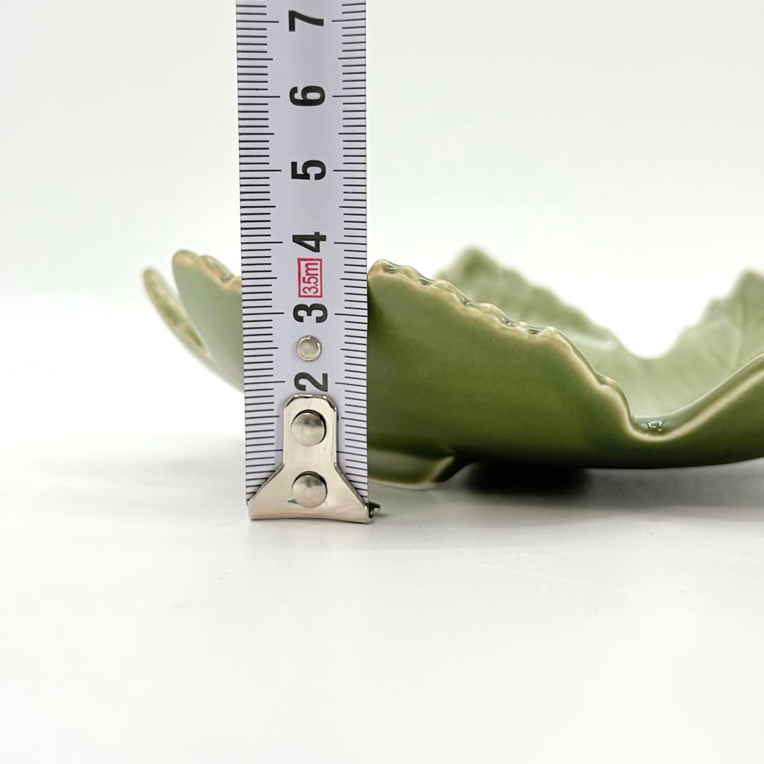 【廃盤品】有田焼　窯元特級品　天龍青磁　銘々皿揃　葉モチーフ　5枚セット　中皿