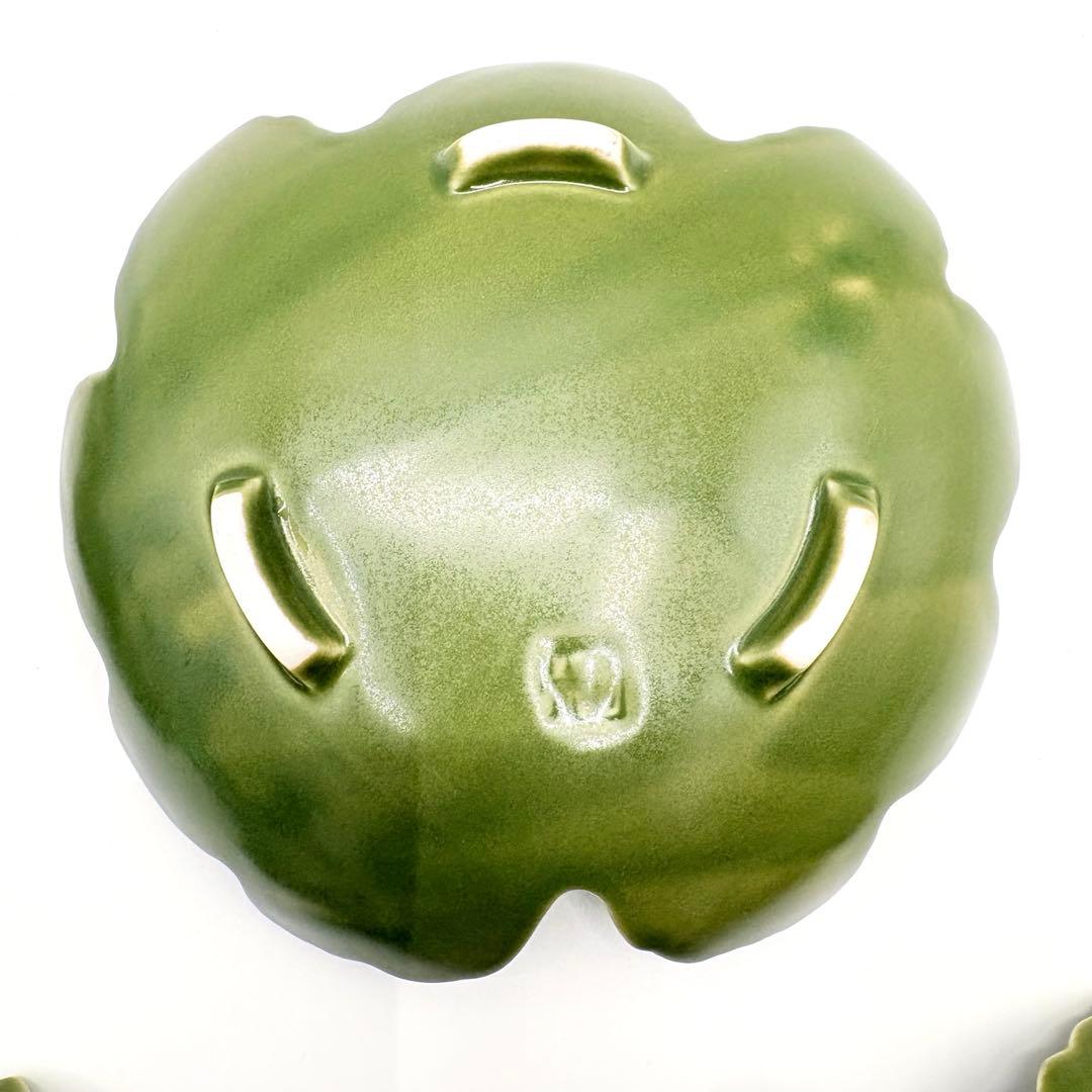 【廃盤品】有田焼　窯元特級品　天龍青磁　銘々皿揃　葉モチーフ　5枚セット　中皿