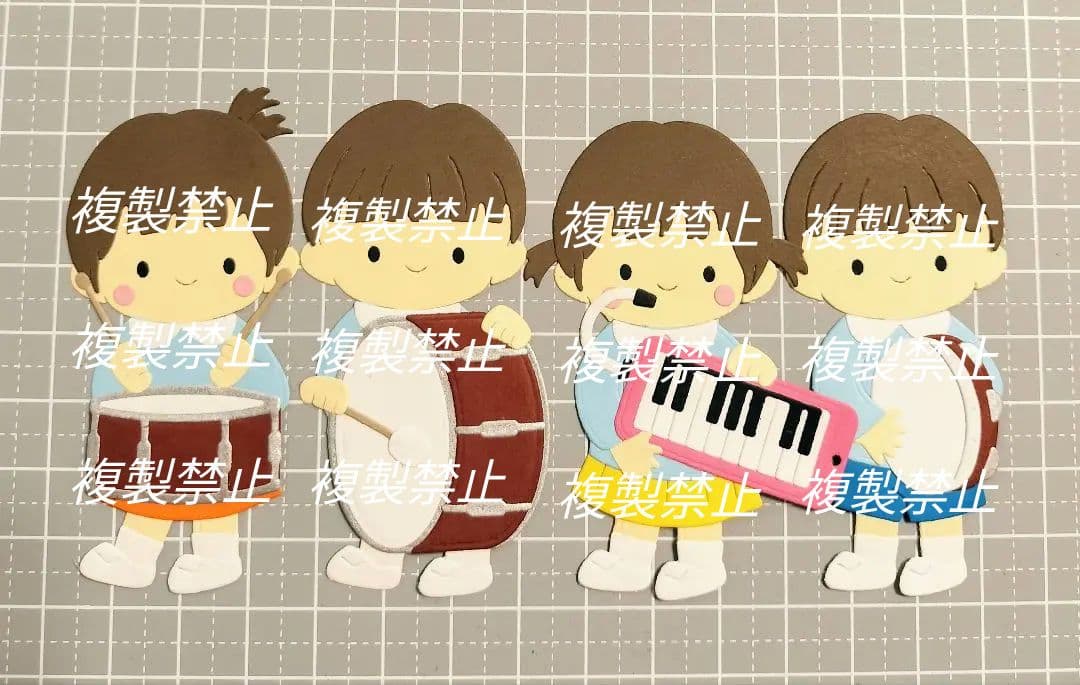 ★オーダー受付中★おゆうぎ会セット★園児★楽器★ダイカット★クラフトパンチ★