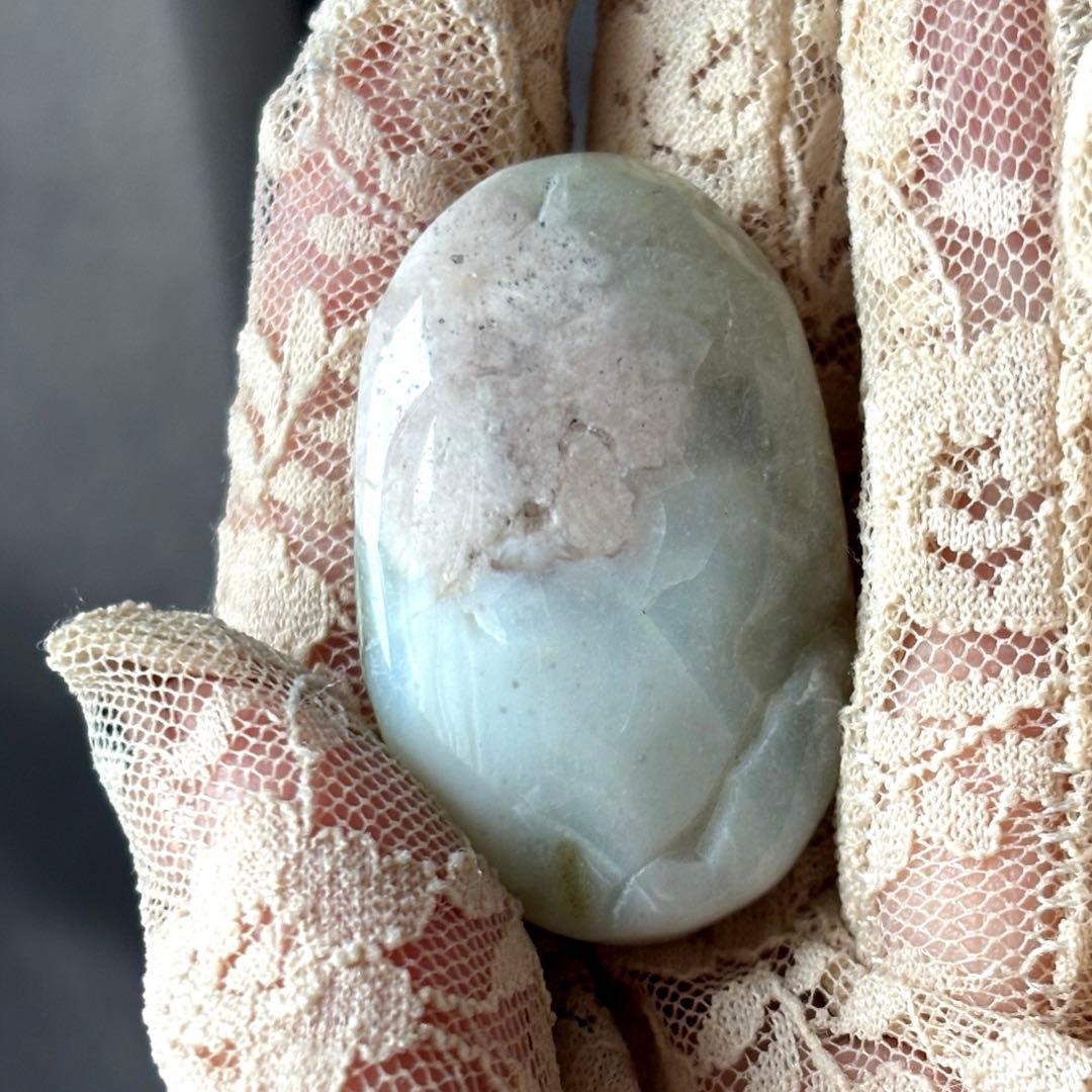 グリーン桜瑪瑙 おまとめ ルース ハート 握り石