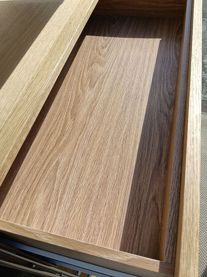 美品 無印 MUJI ユニットシェルフ ボックス引出し2段 オーク材 棚4枚