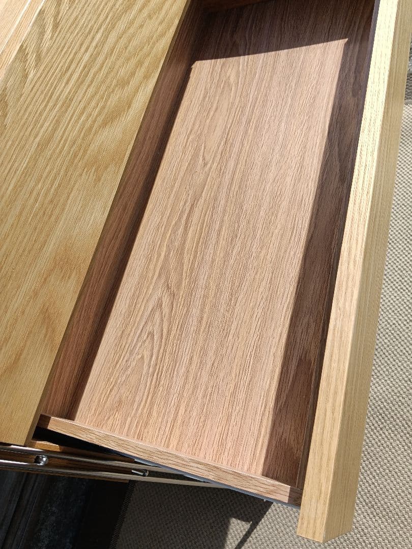 美品 無印 MUJI ユニットシェルフ ボックス引出し2段 オーク材 棚4枚
