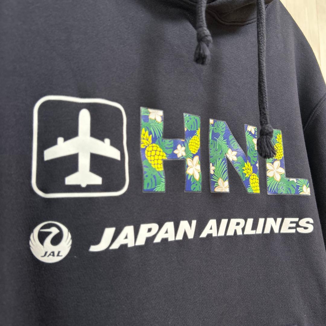 【限定】JAL 日本航空 HNL ハワイ ホノルル パーカー ネイビー　S