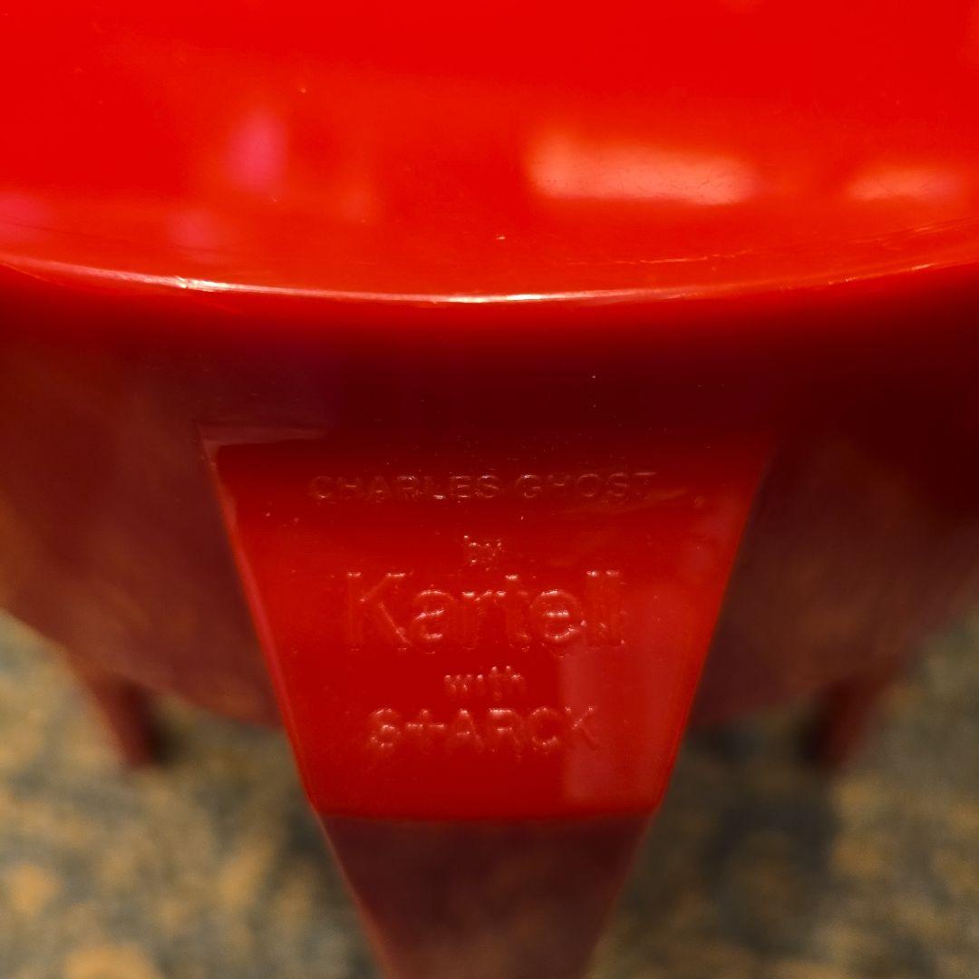 【Kartell】 カルテル チャールズゴースト スツール グロッシーレッド