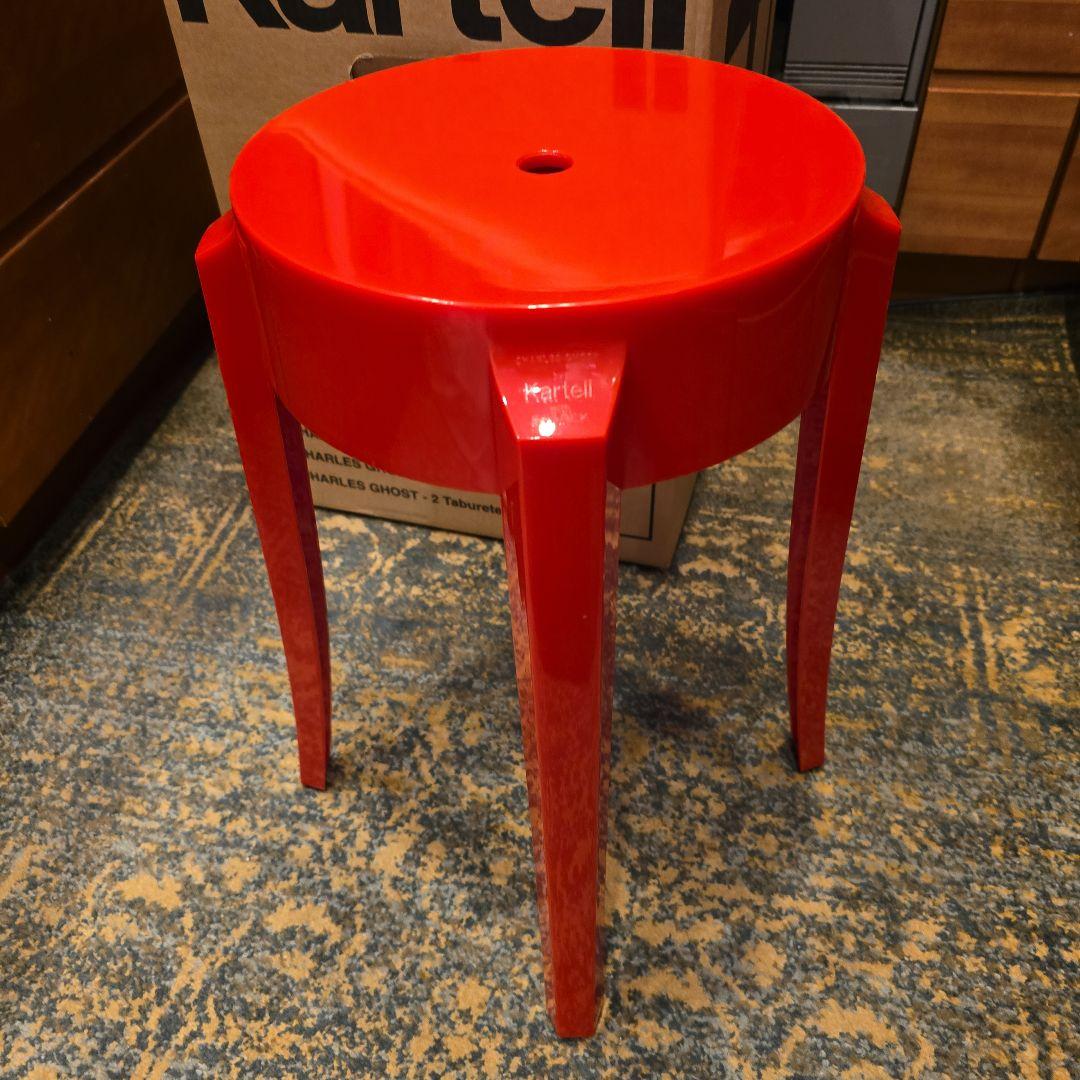 【Kartell】 カルテル チャールズゴースト スツール グロッシーレッド
