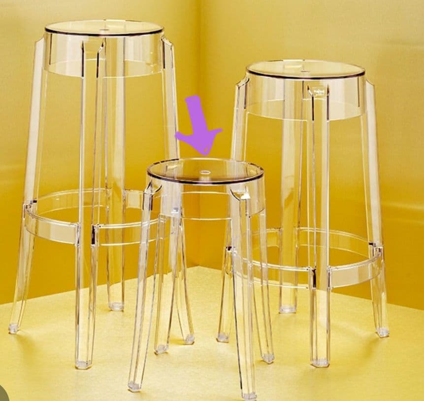 【Kartell】 カルテル チャールズゴースト スツール グロッシーレッド