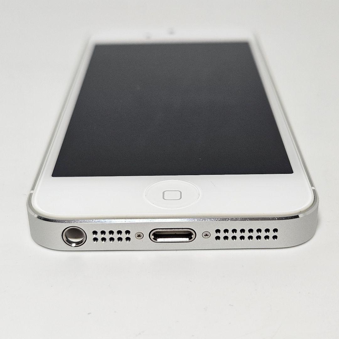 極上美品 動作品 iPhone5 64GB シルバー ホワイト ND210J/A
