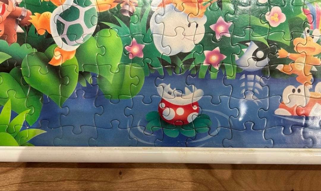 スーパーマリオ ワールド 迷いの森のマリオ ジグソーパズル フレーム付き