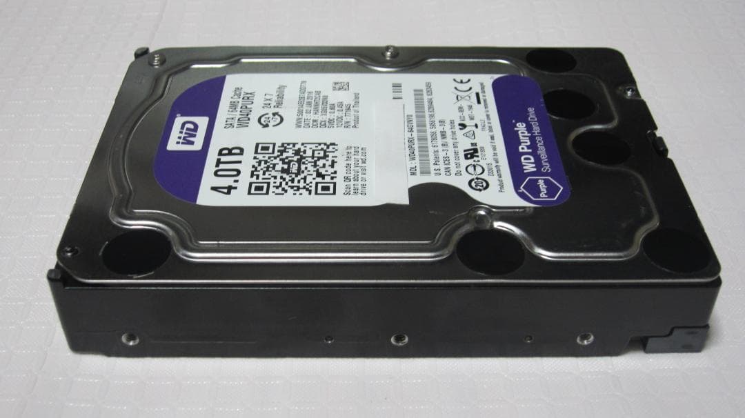 WD Purple WD40PURX 3.5インチ HDD 4TB 使用0時間