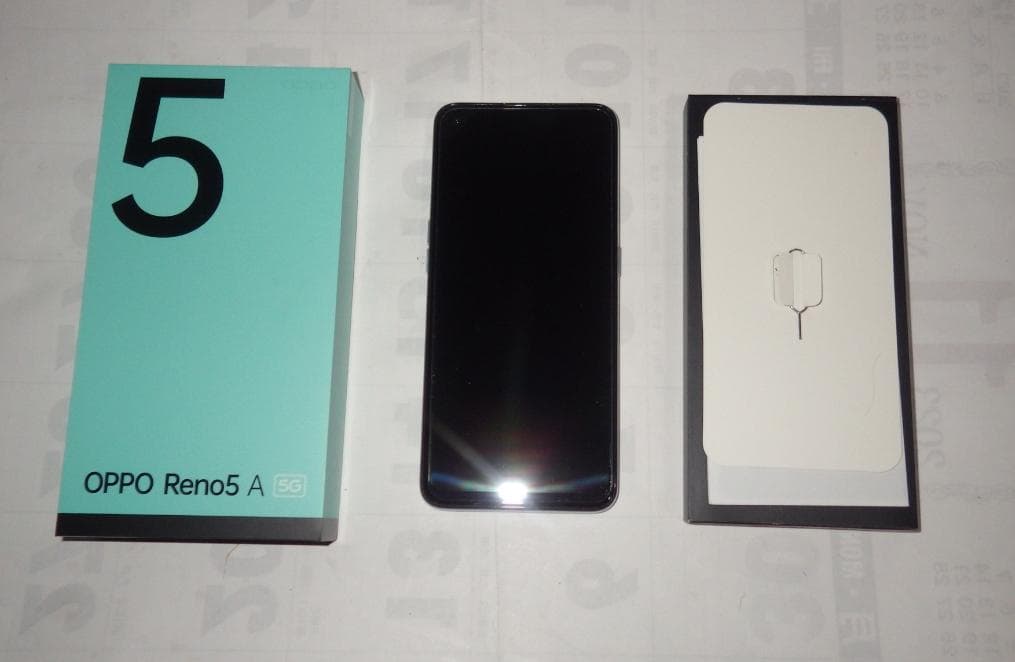 箱付き！OPPO Reno5 A アイスブルー メモリー6GB 128GB