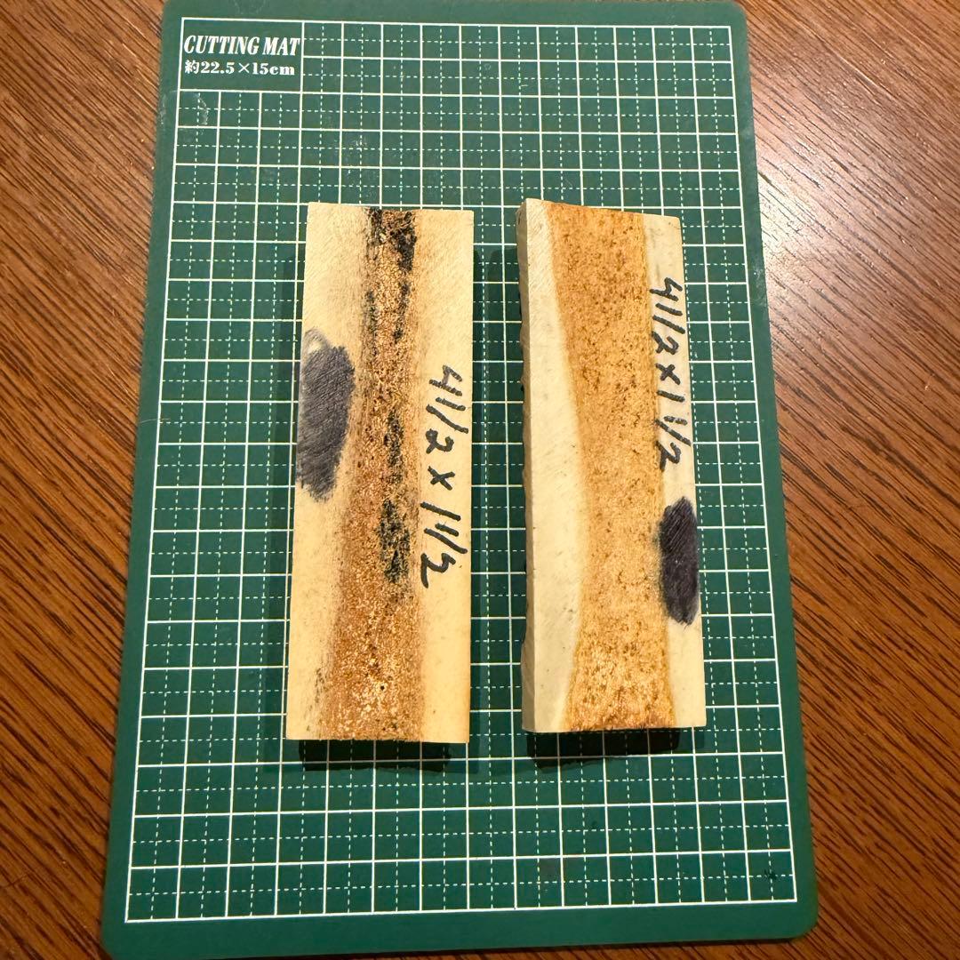 ⑦カスタムナイフハンドル材　スタッグ　11.6㎝