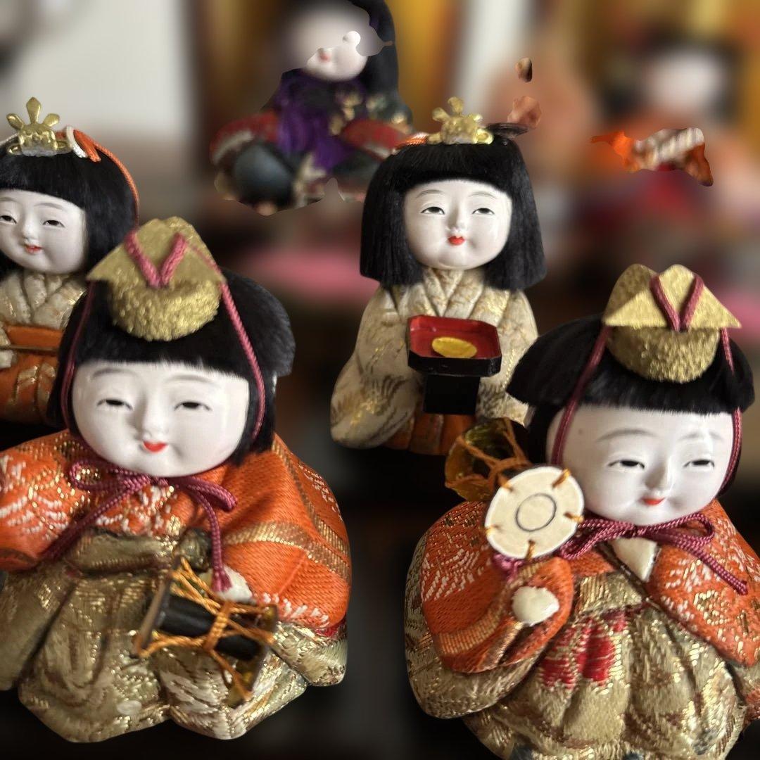 昭和レトロ 木目込雛人形 1960年代 保管用箱あり