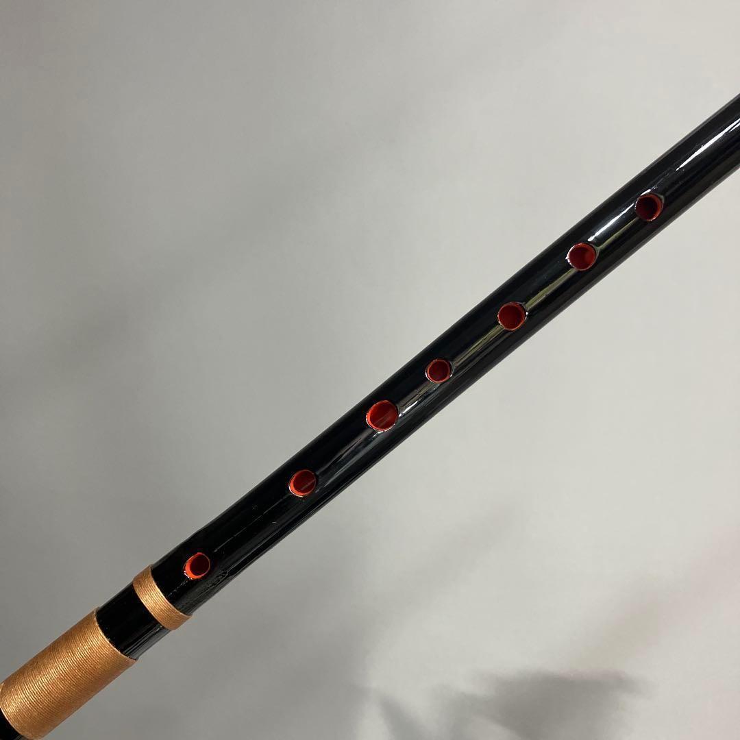 篠笛 四本調子G#管　CMR4-33 唄物　ドレミ調　天地糸巻 竹笛　黒塗