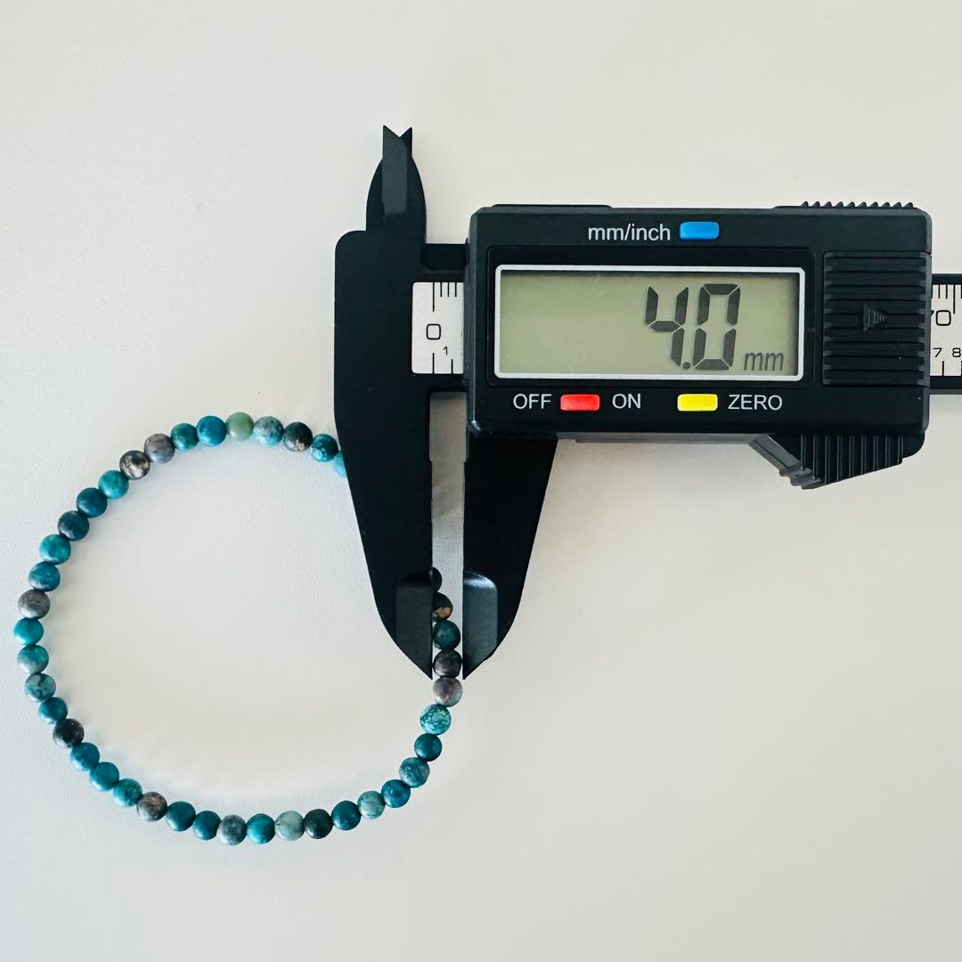 ターコイズ ブレスレット 天然石 マット 4mm 45粒 新品未使用