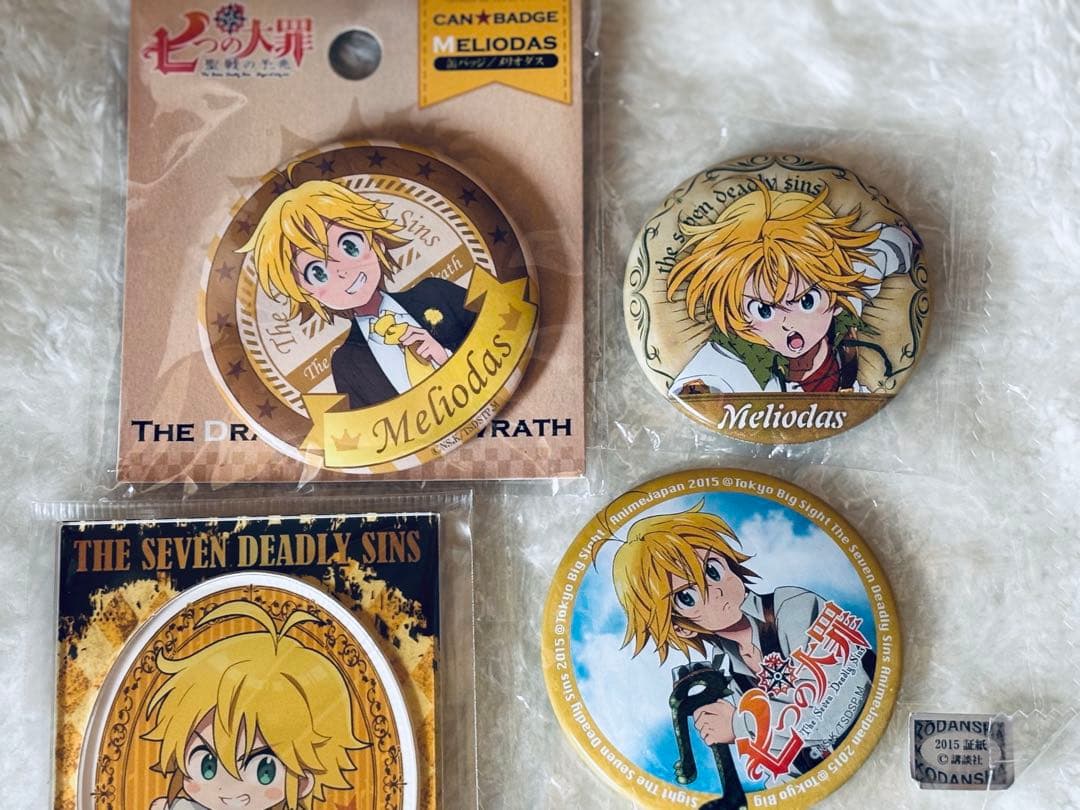 七つの大罪 メリオダス 缶バッジ アクリルスタンド