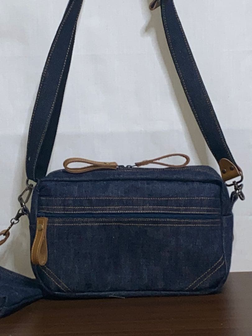 ☆ハンドメイド☆岡山デニム☆☆横長ショルダーバッグ