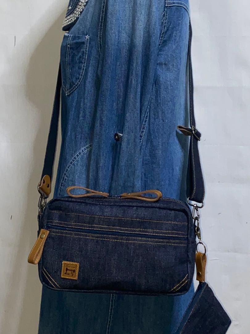 ☆ハンドメイド☆岡山デニム☆☆横長ショルダーバッグ