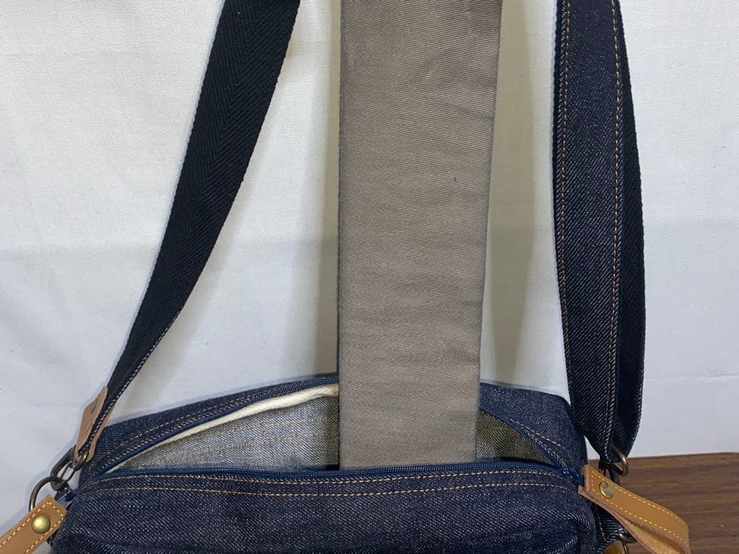 ☆ハンドメイド☆岡山デニム☆☆横長ショルダーバッグ