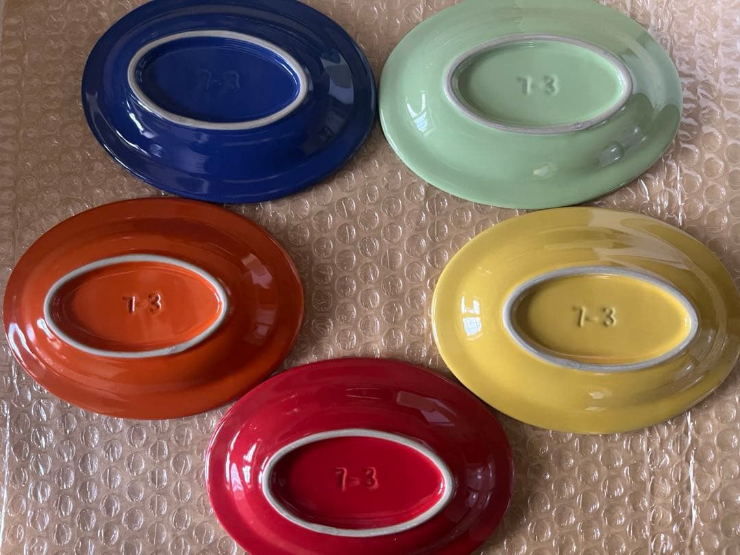 ル・クルーゼ　 食器セット 5枚　多色　小皿　ミニ　オーバル　プレート　箱