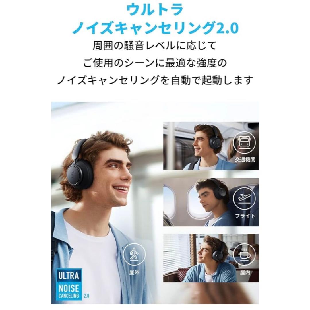 Anker Soundcore Space Q45ワイヤレスヘッドホン ブラック