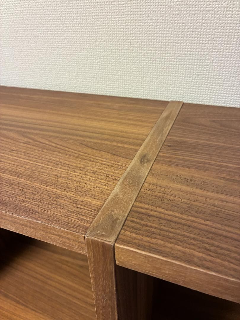 MUJI無印良品　スタッキングシェルフ3段×2列　ウォールナット材_01