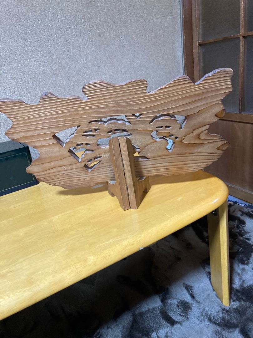 木製の松の飾り　アンティーク品