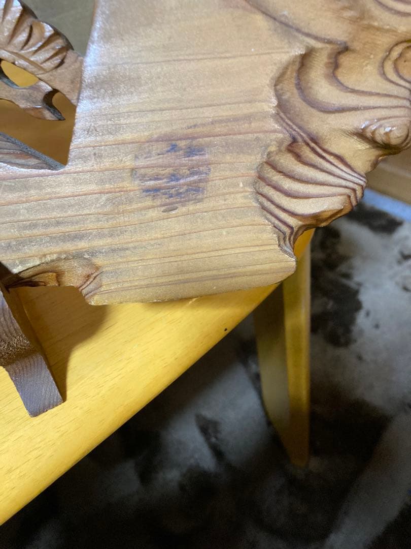 木製の松の飾り　アンティーク品