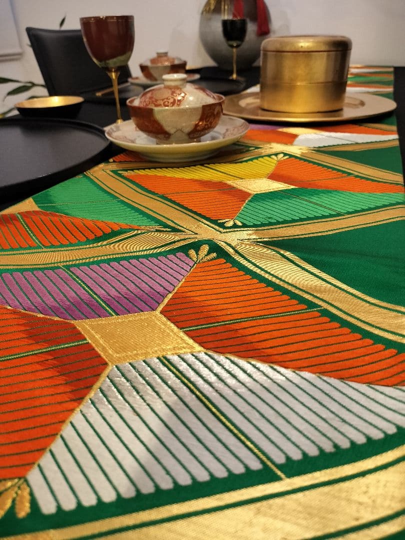 A917高級‼️ひな祭り‼️ひし形‼️テーブルランナー2m11cm