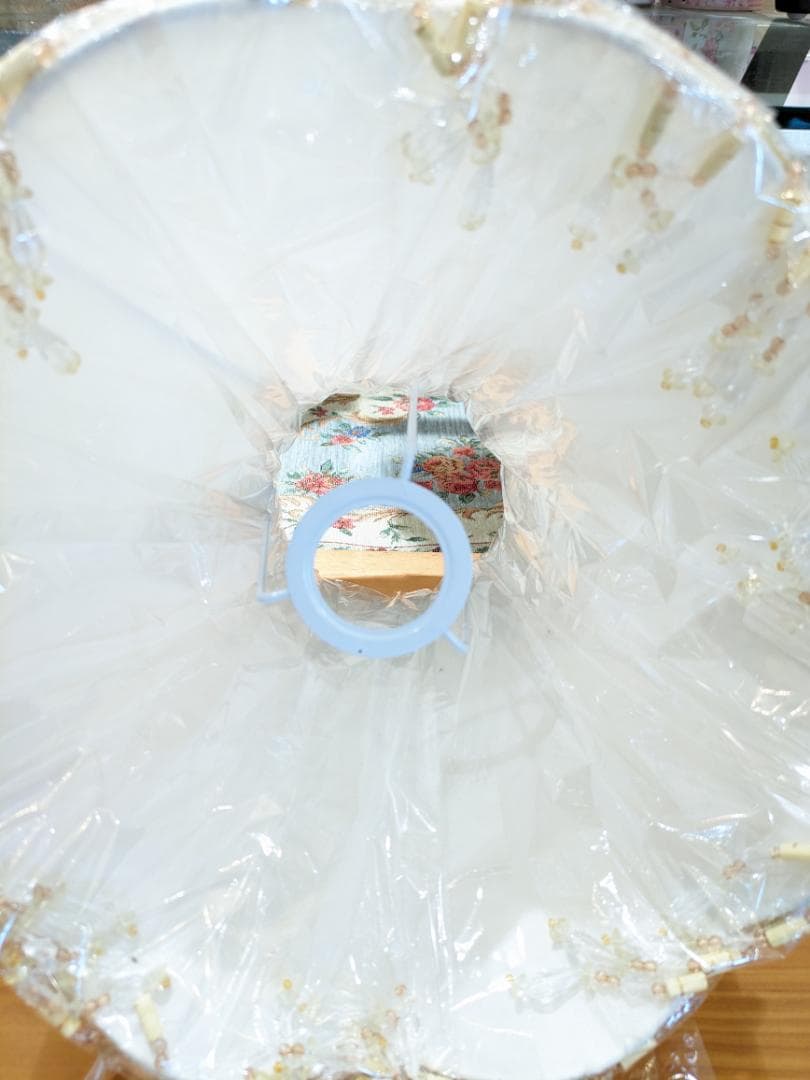 i☆【新品未開封】 ランプシェード テーブル ホワイト ランプカバー 花柄 燭台