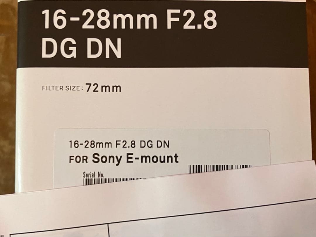 SIGMA 16-28mm F2.8 DG DN Eマウント　保証書付