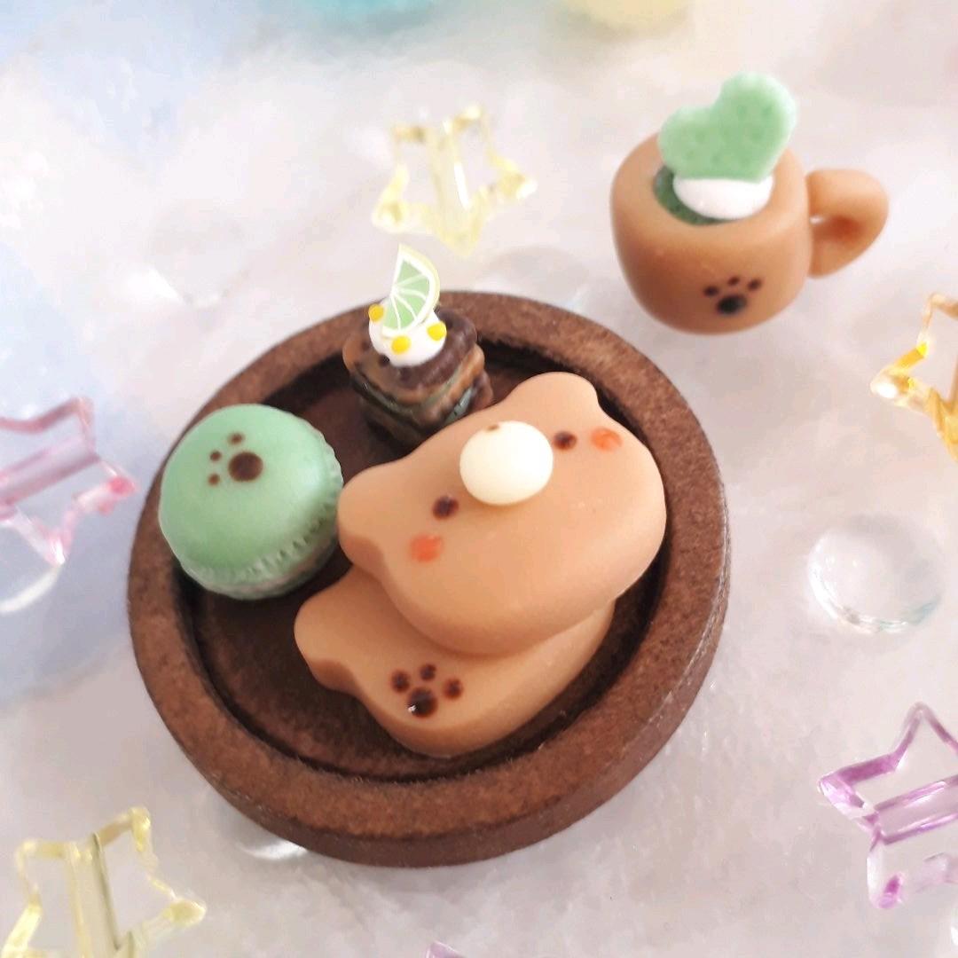 くまさん☆パンケーキプレート☆抹茶