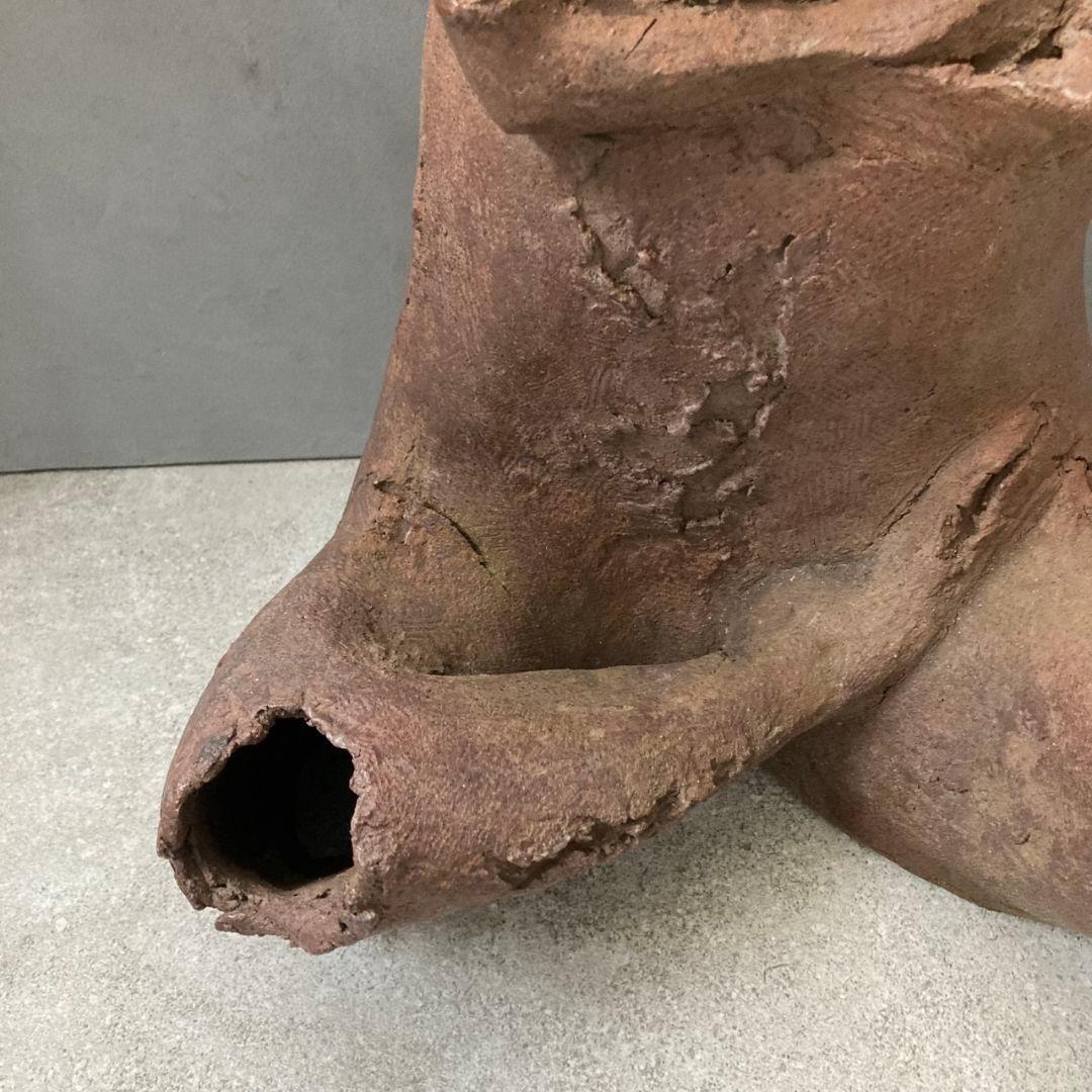 プリミティブアート 抽象人体像 テラコッタ インテリアオブジェ 高さ48cm