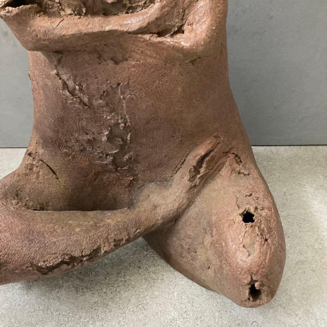 プリミティブアート 抽象人体像 テラコッタ インテリアオブジェ 高さ48cm