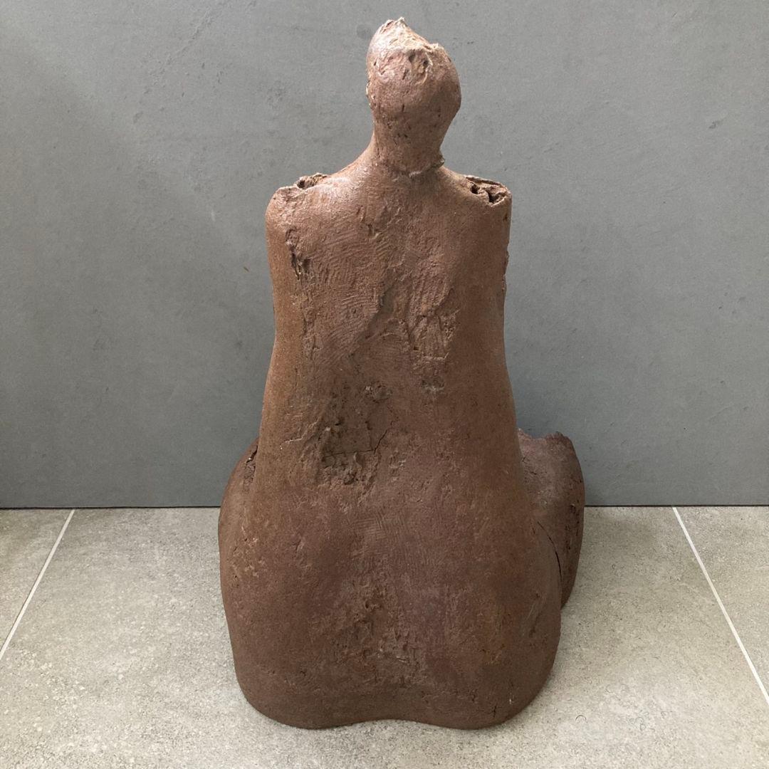 プリミティブアート 抽象人体像 テラコッタ インテリアオブジェ 高さ48cm