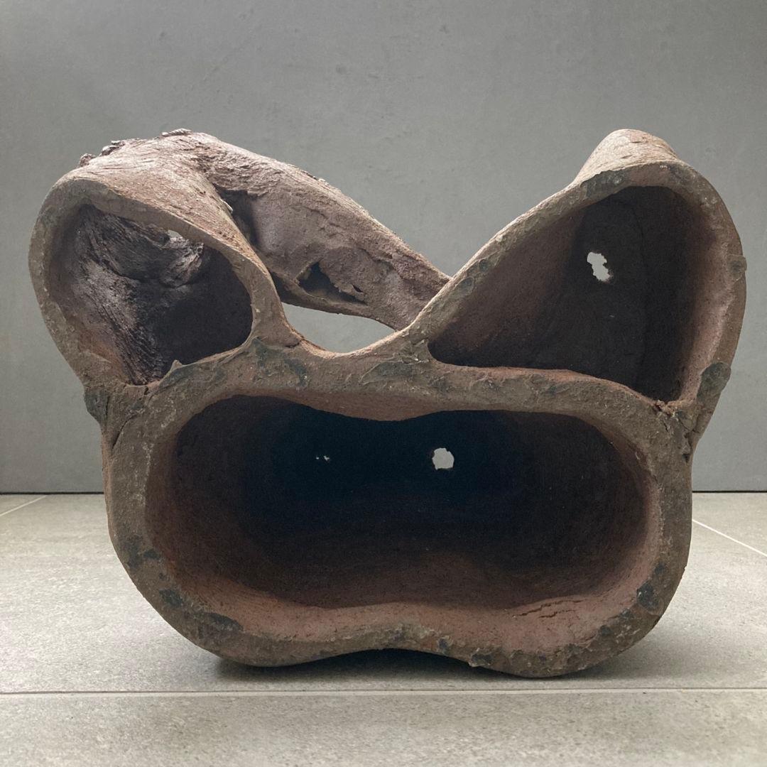 プリミティブアート 抽象人体像 テラコッタ インテリアオブジェ 高さ48cm