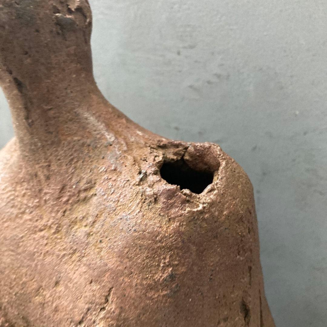 プリミティブアート 抽象人体像 テラコッタ インテリアオブジェ 高さ48cm