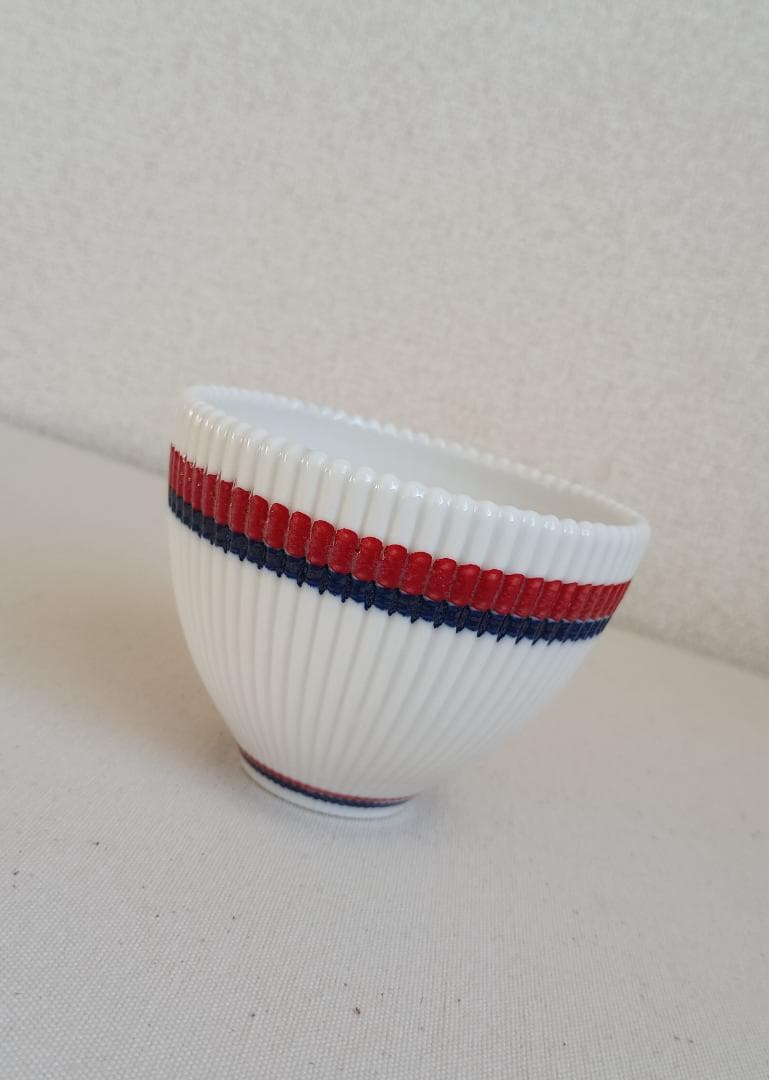 リブデザインの焼き物飯碗 ＋カップ3点セット