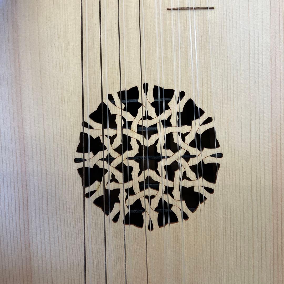 レトロ ルネサンス リュート 木製 楽器 弦楽器 古楽器 8コース 15弦