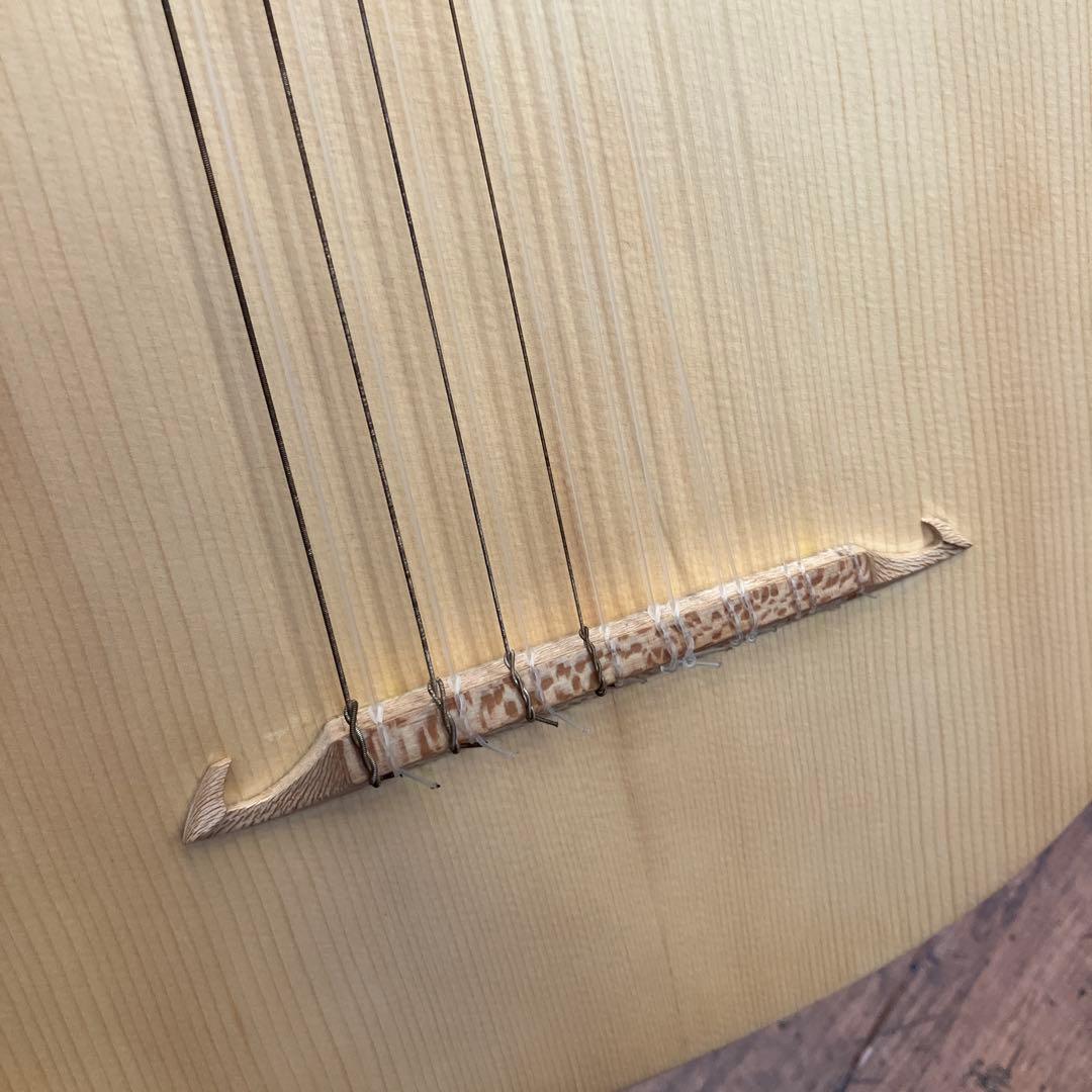 レトロ ルネサンス リュート 木製 楽器 弦楽器 古楽器 8コース 15弦