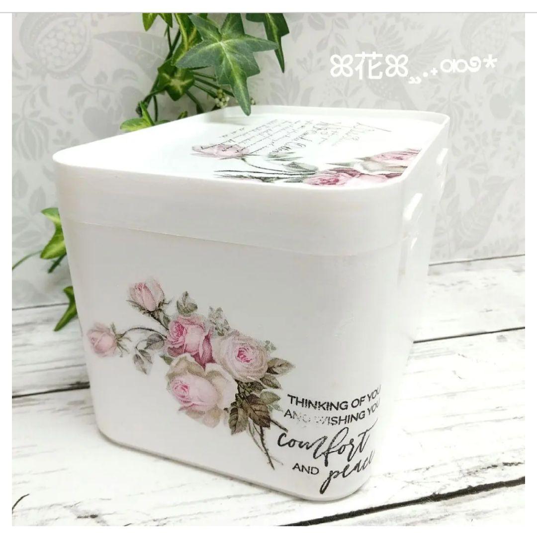 デコパージュ ꔛ‬ꕤ インテリア雑貨♡収納BOX♡薔薇♡小物入れ♡ガーデン