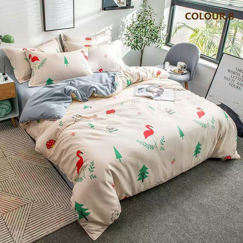 綿の4ピースダブルコットンシートキルトカバー1.5 / 1.8 m