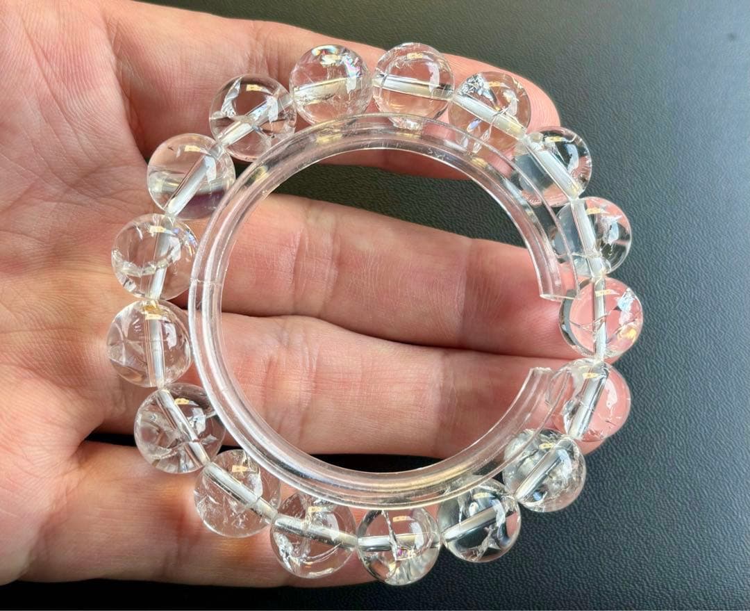 究極品質　超希少幻逸品　光を纏いし神の聖石　虹のガネッシュヒマール水晶　12㎜