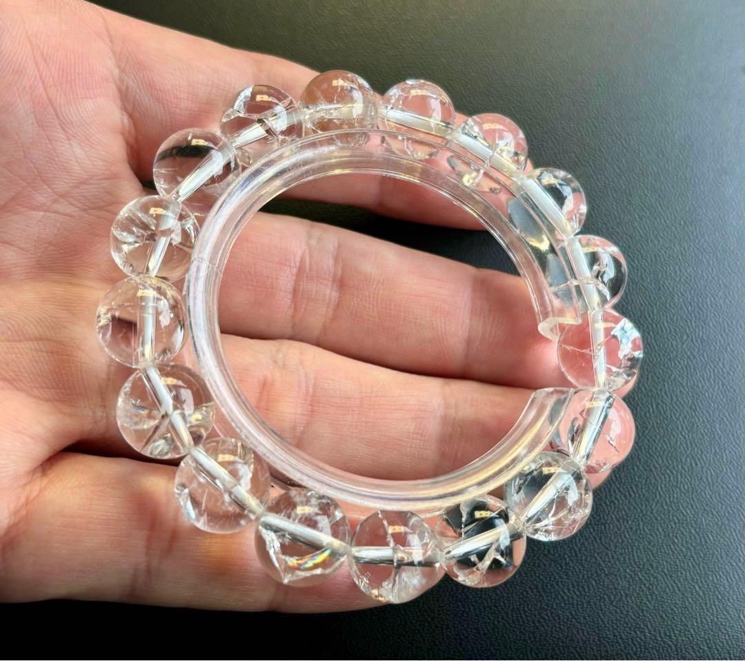 究極品質　超希少幻逸品　光を纏いし神の聖石　虹のガネッシュヒマール水晶　12㎜