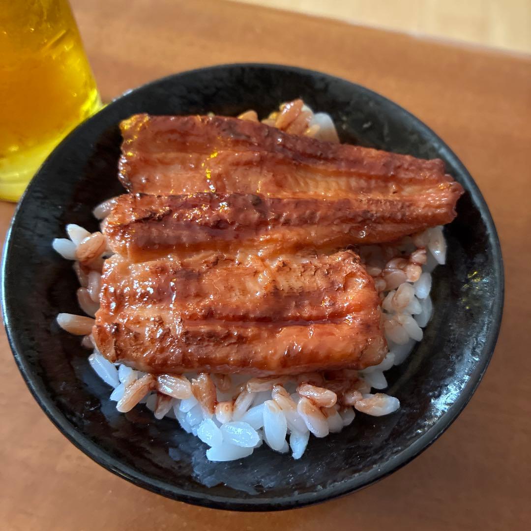 食品サンプル　ながお食研　ミニうなぎ丼　グラスビールセット