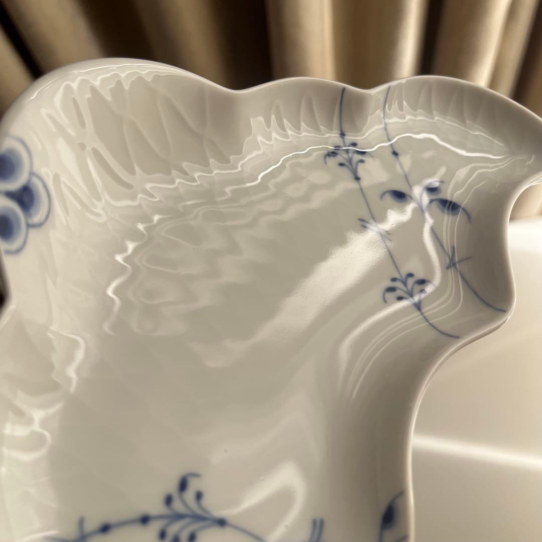 廃番♡希少 ロイヤルコペンハーゲン ブルーパルメッテ クレセントディッシュ 2枚