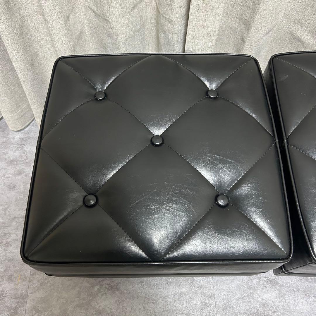 カリモク60 Kチェア2シーター オットマン×2セット ブラック 15万