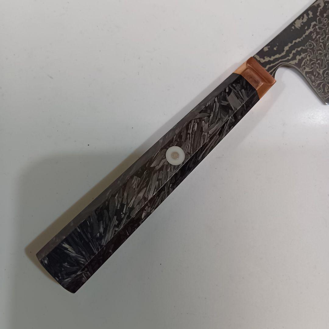 V金10号 ダマスカス67層 黒染め 切付型 ペティナイフ 14cm 包丁