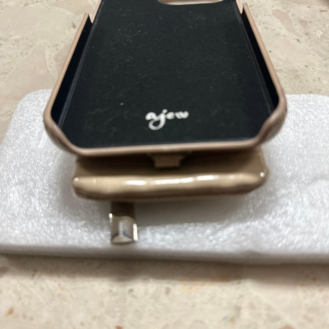 ajew 紐付きクロコ　iPhone14Pro MAX