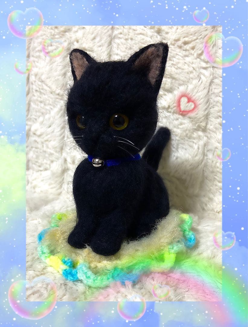 羊毛フェルト。猫。オーダーNo.35